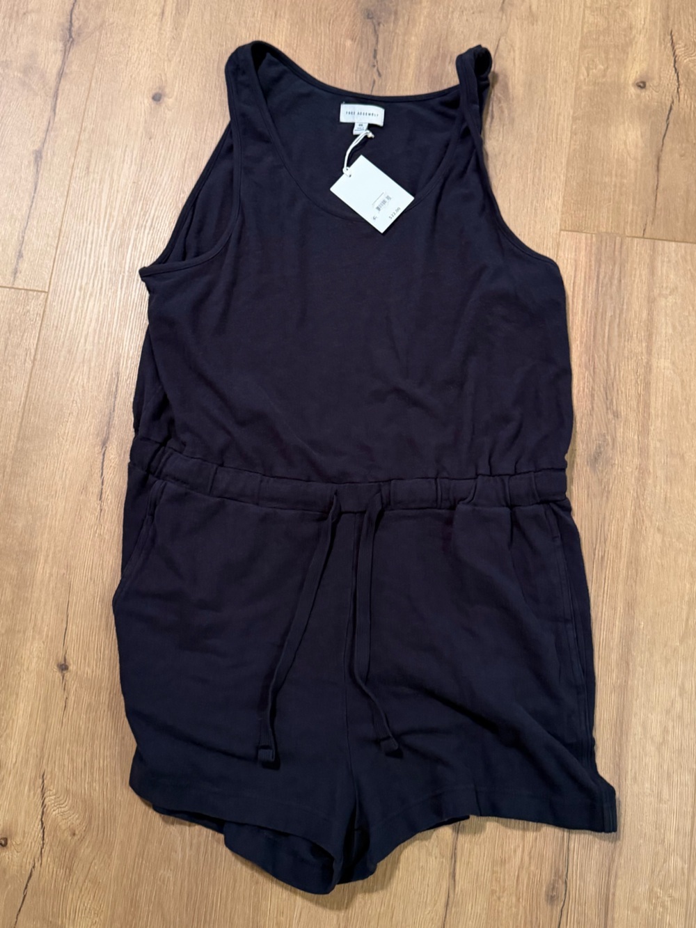 Free Assembly Black Sleeveless Tank Romper